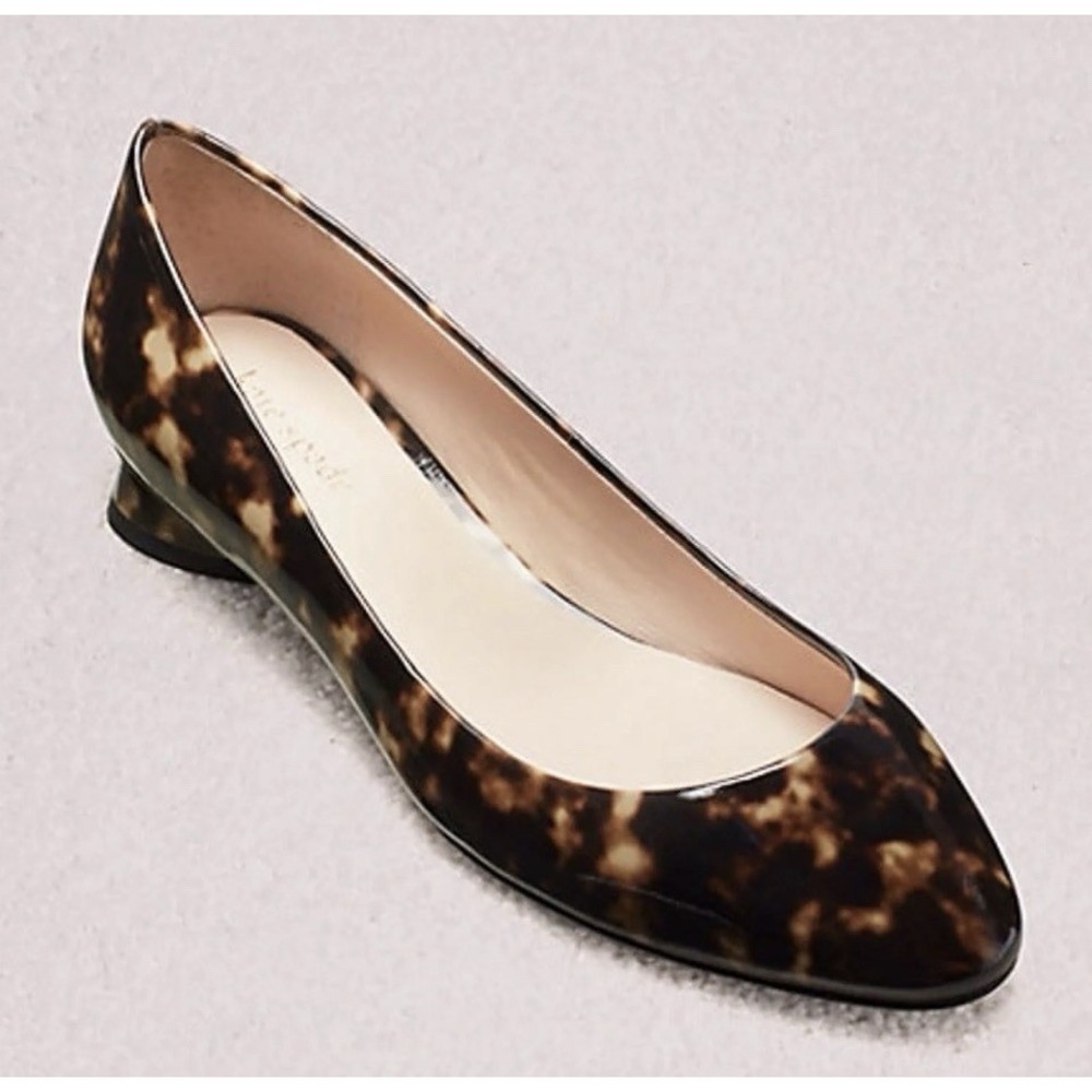 NEW Kate Spade New York Fallyn Tortoise Fur Leather Ballet Flats Womens Size 9
